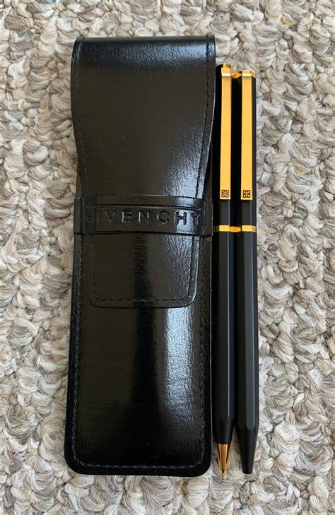 givenchy pencil case|Givenchy Vintage Givenchy Pen+Pencil Set + Case .